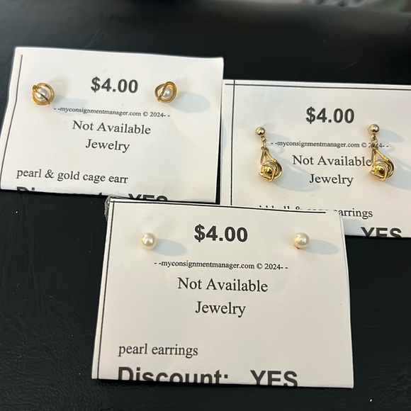 Lot of 3 pierced earrings - Picture 1 of 4